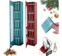 2025 Christmas NEW Mini Book Ornament Advent,Literature Lovers Gifts Calendar,25 Mini Classic Book Ornaments Set,Literary Holiday Decor for Tree & Home (Brown+Blue)