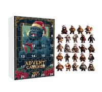 2025 Christmas Ornamental 2025 Seasonal Decoration Acrylic Monkey | Countdown Calendar 24 Days Monkey Pendant for Home Decoration Christmas Tree Wall Window