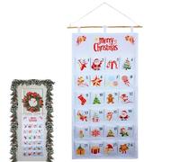 2025 Christmas Pockets Advent Calendar, 24-Day Decoration for the Wall for Filling, Christmas Countdown Calendar for the Wall, for Home, Bedroom, Children's Room, Children, Sweets