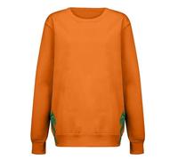 2025 Christmas Sweatshirt for Women Blouse Embroidered Side Bow Appliqué Sweatshirt Christmas Sweatshirts For Women Women Sweatshirt for Indoor Outdoor Xmas 222 (Orange, S)