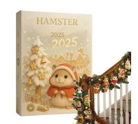 2025 Christmas with Hamster | 2D Acrylic Decoration 24 Days | Christmas Tree Ornament Hamster Countdown - For Home Family Friends