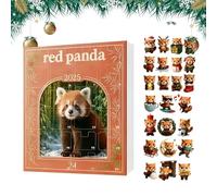 2025 Christmas with Raccoons - 2D Acrylic Pendant for Decoration, Countdown 24 Days with Raccoon Ornament, for Home Christmas Tree Car Family Friends