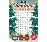 2025 Christmas Word Search: 1800+ New Words - 88 Christmas Themed Word Find Puzzle Book For Adults, Seniors & Teens With Solutions