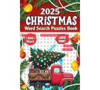 2025 Christmas Word Search Puzzles Book: Cozy Christmas Word Search Book-88 Easy-to-Read Holiday Puzzles with Solutions.