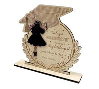 2025 Class Wooden Graduation Signs - Wooden Souvenir Inspirational Table Centerpiece Home Decoration Office Accessories for University Celebration