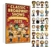 2025 Classic Broadway Shows Advent Calendar - Halloween Advent Calendar 2025, 24 Days Countdown Calendar with Iconic Musical Character Collectibles, Halloween Gifts For Broadway Fans (2PCS)