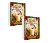 2025 Cocktail Advent Calendar - 24 Days Cocktail Countdown Calendar - 24 Days Without Repetition, A Daily Tasting Journey Through, Holiday Countdown & Gifting (White ，2pcs)