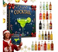 2025 Cocktail Advent Calendar, 24 Days Cocktail Countdown Calendar With 24 Cocktails Christmas, Countdown Surprise Gifts For Cocktail Lovers, Decor For Wreath Mantel, Living Room, Holiday Party