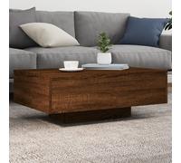 vidaXL Coffee Table with LED Lights Sonoma Oak 85x55x31 cm UK