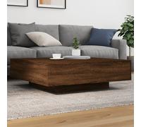 vidaXL Coffee Table with LED Lights Black 100x100x31 cm
