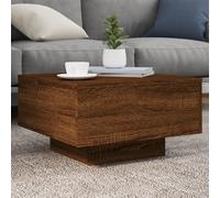 (grey sonoma, 55 x 55 x 31 cm) vidaXL Coffee Table with LED Lights Hallway Tea Side End Table Sofa Table