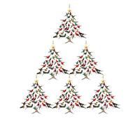 2025 Colorful Stacked Hummingbird Christmas Tree Ornaments - Acrylic Bird Lovers Gift for Home Indoor & Outdoor Decor