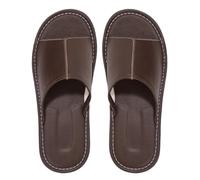 2025 Comfort Genuine Leather Slippers Women Men Indoor Open Toe Easy To Clean Non Slip House Shoes For Office Bedroom Living Room Guests Visitor