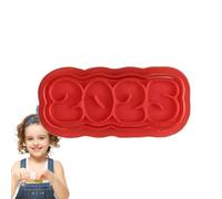 2025 Cookie Cutter, Year of the Snake Cookie Cutter, Happy New Year for Holidays with Comfort Handle, Cutter and Stamp for New Year's Eve 2025, for Baking and Crafts