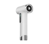 2025 Cordless Hair Dryer for Women, Hairdryer with USB Charging Cold Hot Wind, Battery Hair Dryer Rechargeable with Concentrator & LED Display, Blow Dryer for Travel Camping Dormitory(White)