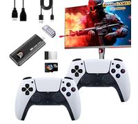 2025 Cortex processor Wireless Retro Game Console, HD Classic Games Stick Built in Emulators with 39000+ Games 15 Emulators and Dual 2.4G Wireless Controllers, 4K HDMI Output, Plug and Retro Play Vide