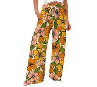 2025 Cotton Linen Trousers Casual Boho Lounge Pants Loose Wide Leg Beach Bottoms Ladies Elasticated Waist Linen Pants for Women UK