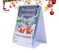2025 Countdown Calendar 10x16.5x3cm 100 Day Christmas Countdown Calendar Tear Off Home Decor Interactive Decorative Table Centerpieces For Bedroom Birthday Tabletop