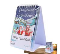 2025 Countdown Calendar - 2025 Christmas Calendar Desktop Advent | 100 Days Interactive Wall Art Home Decor Desk Centerpiece for Teens Kids Boys Girls