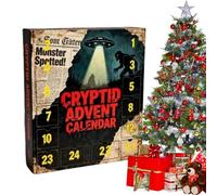 2025 Countdown Calendar | 2025 Cryptid Home Decor 2D Acrylic - Collectible Legends Figures Christmas Calendar - for Shelf Desk Tree Door Window Car Bedroom Holiday Birthday Party Kids