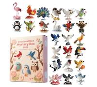 2025 Countdown Calendar Crochet Kit, 24 Days Knitted Set, Motivational Crocheted Doll Christmas Countdown Calendar For Women Crafters & Birds Lover