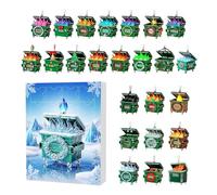2025 Countdown Christmas Ornament - 24 Days of 2D Acrylic Ornaments, Funny Charm Decoration - For Home Christmas Tree Cars Party Favors
