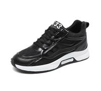 2025 Couples Fashion Solid Color Mesh Lace Up Sneakers for Men and Women with The Same Type of Running Shoes Mens Basketball Sneaker (Black, 6.5)