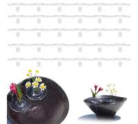 2025 Creative Floating Floral Arrangement Holder, 10/20/30Pcs Innovative Floating Flower Display Stand,Clear Acrylic Floatin-g Flower Bowl Stem Holder,Dynamic Rotation for Fish Tanks Table Home Decor