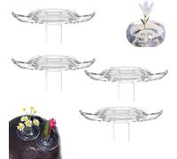 2025 Creative Floating Floral Arrangement Holder, Creating Floating Floral Arrangement Holder, Clear Acrylic Floating Flower Holder, Modern Floating Pvc Mini Vase for Hydroponics (4PCS,S)