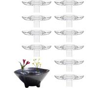 2025 Creative Floating Floral Arrangement Holder, Innovative Floating Flower Display Stand, DIY Clear Acrylic Floating Flower Bowl Stem Holder,Modern Floating Vase Pedestal Stand,Table Decor (S-10Pcs)