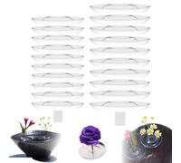 2025 Creative Floating Floral Arrangement Holder, Innovative Floating Flower Display Stand, Float Plastic Mini Vase for Bowls/Fish Tanks, Modern Float Vase Pedestal Stand (S-10pcs+L-10pcs)