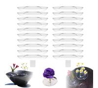 2025 Creative Floating Floral Arrangement Holder, Innovative Floating Flower Display Stand, Float Plastic Mini Vase for Bowls/Fish Tanks, Modern Float Vase Pedestal Stand (L-20pcs)