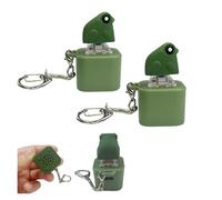 2025 Croaking Frog Keychain,Rechargeable Stress-Relieving Clicky Keyboard,Adult Animals Fidgets Single Key(2 Pieces) (2 pieces,Green)