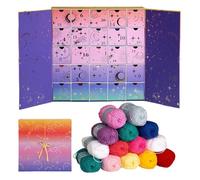 2025 Crochet Advent Calendar, DIY Hand Knitting Yarn Countdown Calendar with 25 Day Surprise Craft Projects, Adult Advent Calendars for Christmas Crafting, Creative Yarn Blind Box Collection (Purple)