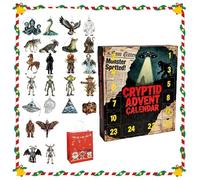 2025 Cryptid Advent Calendar - Unbox The Unknown This Christmas, Mysteries of The Unknown - 2025 Cryptid Advent Calendar, with 24 Different 2D Acrylic Paranormal, for Cryptid Fans (1Pcs)