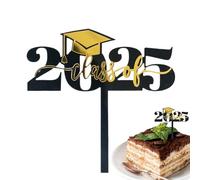 2025 Cupcake Toppers | Graduation Toppers for Cupcakes 2025 - Acrylic Appetizer Picks Photo Booth Props for School Kindergarten Classroom Home Kids