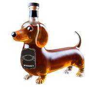 2025 Dachshund Dog Whiskey Bottle,3D Sculpted Dachshund Shape Whiskey Glass Tumbler,Unique Red Wine Decanter for Whiskey Lovers Dog Lovers Gifts (B)