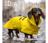 2025 Dachshund Weiner Dogs Monthly Wall Calendar | 12" x 24" | Thick Sturdy Paper | 2025 Wiener Dog Calendar