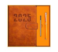 2025 Daily Planner Book, 1 Page Per Day, Start Anytime and Reach Your Goals, 2025 Planner, Diary Notebook with Leather Cover - No