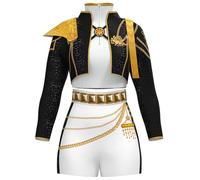2025 DDemon HHunter Costume Halloween Cosplay Girls Ru mi Mir a Zo-e y Anime Stage Cute Pop Singer Role Play Performance Outfit for Kids Cosplay Party Carnival Dress Up Outfit Girls Idol Group