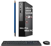 2025 Dell Pro Micro AI PC (Next Gen OptiPlex 7000 MFF), Intel 14-Core Ultra 5 235T (> i7-13700), 16GB DDR5, 512GB SSD, QCM1250 Mini Tiny Business Desktop, Wi-Fi, Ethernet, Bluetooth, 2x DP, Win 11 Pro