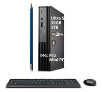 2025 Dell Pro Micro AI PC (Next Gen OptiPlex 7000 MFF), Intel 14-Core Ultra 5 235T (> i7-13700), 32GB DDR5, 1TB SSD, QCM1250 Mini Tiny Business Desktop, Wi-Fi 6E, RJ45, Bluetooth, 2X DP, Win 11 Pro