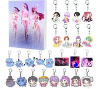 2025 Demon Hunters Advent Calendar, 24 Days Countdown Demon Hunters Calendar with 24 Keychain Toys, Halloween & Christmas Decorations Advent Calendar for Kids, Teens & Adults Gifts (C)