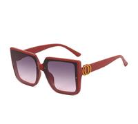 2025 designer Big Frame Sunglasses For Women Shape UV400 Protection For Women Sun Glasses Driving Travelling Female Sunglass,Red Gray