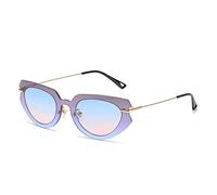 2025 designer Cat Eye Small Frame Woman Sunglasses Outdoor Vacation (Color : B, Size : Medium)