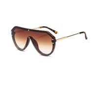 2025 designer Fashion Oversized One Piece Sunglasses For Women Vintage Rivet Square Sun Glasses Men Driving Mirror Shades