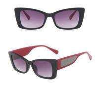 2025 designer Fashion Style Sun glasses For Women Wide Leg Shape For Women's Sunglasses Contrast Color Sunglasses for Men,Red Gradient Gray