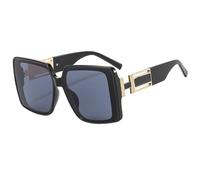 2025 designer Fashion Sunglasses For Woman Luxury Oversized Gradient Shades Sun Glasses Female Elegant Big Frame Eyewear,Black Gray