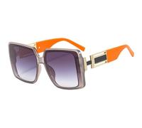 2025 designer Fashion Sunglasses For Woman Luxury Oversized Gradient Shades Sun Glasses Female Elegant Big Frame Eyewear,Gray Orang