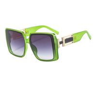 2025 designer Fashion Sunglasses For Woman Luxury Oversized Gradient Shades Sun Glasses Female Elegant Big Frame Eyewear,Green Gray